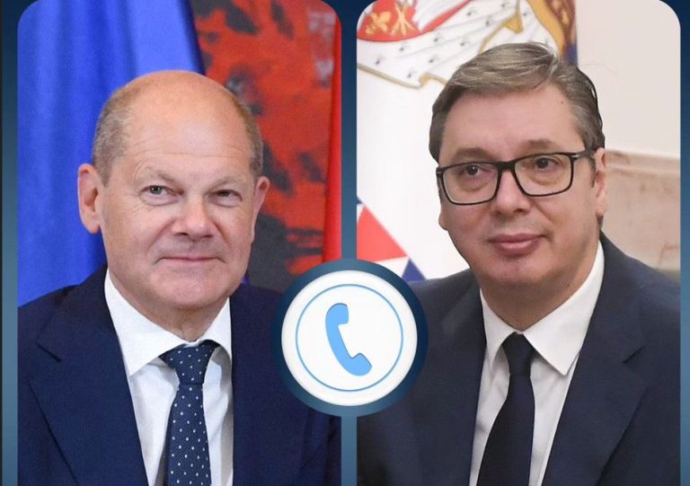 Për çka biseduan Scholz dhe Vuçiq sot në telefon?