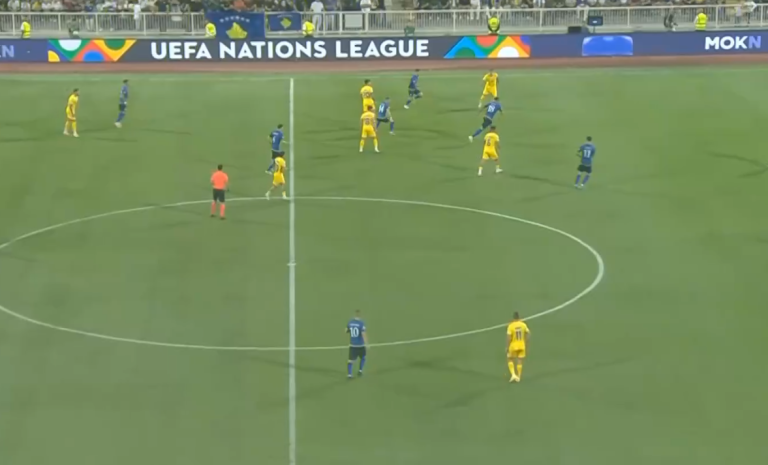 Gol në ndeshjën Kosovë-Rumani