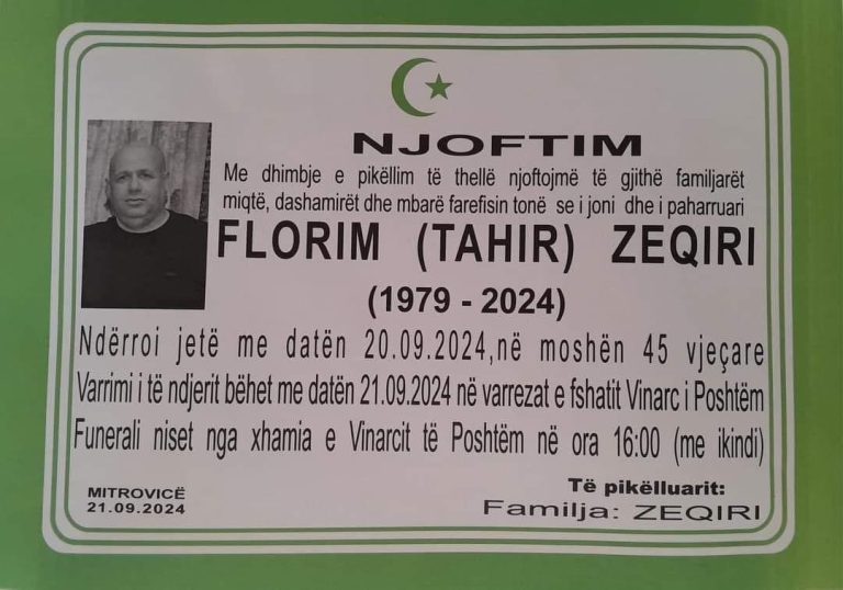 Sot i jepet lamtumira e fundit 45-vjeçarit që u qëllua për vdekje dje