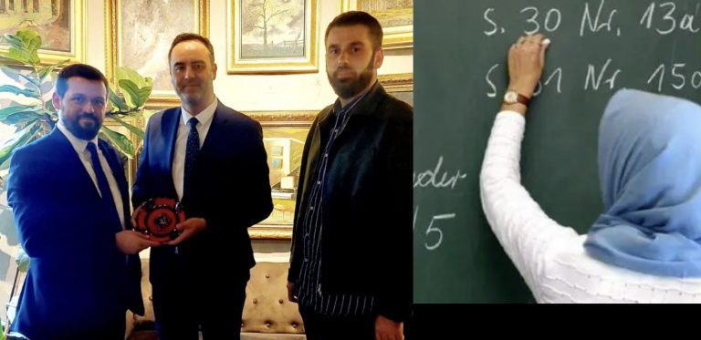 Imami Maliqi takon Konjufcën, flasin për temën e shamisë së vajzave që arsimohen