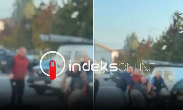 Momenti kur sulmohet fizikisht Gazmend Muhaxheri në Pejë (VIDEO)
