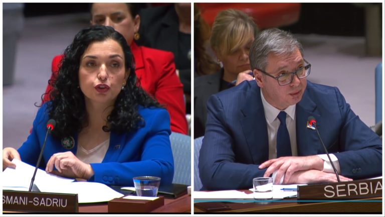 Osmani dridh Vuçiqin në Samit, ky i fundit ndihet në siklet nga fjalimi i Presidentës