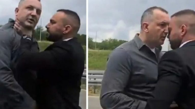 Autostrada kthehet në ring boksi në serbi – Eskorta e kryeministrit dhe njerëzit e Vuçiqit ndajnë grushta në vend të politikës!