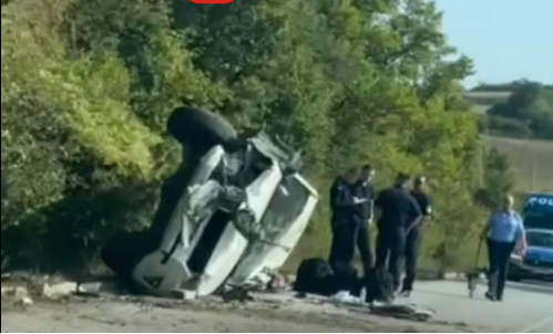 Vetaksidentohet një veturë zyrtare e policisë afër Klinës (Video)