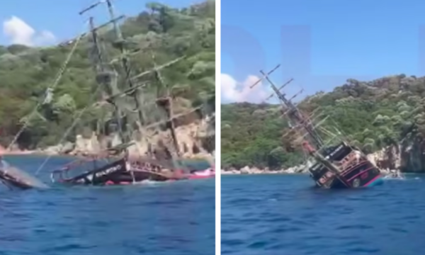 Ngjarje e rëndë në Turqi: Fundoset një anije me 148 pasagjerë, pamje kur turistët u hodhën në det për të shpëtuar