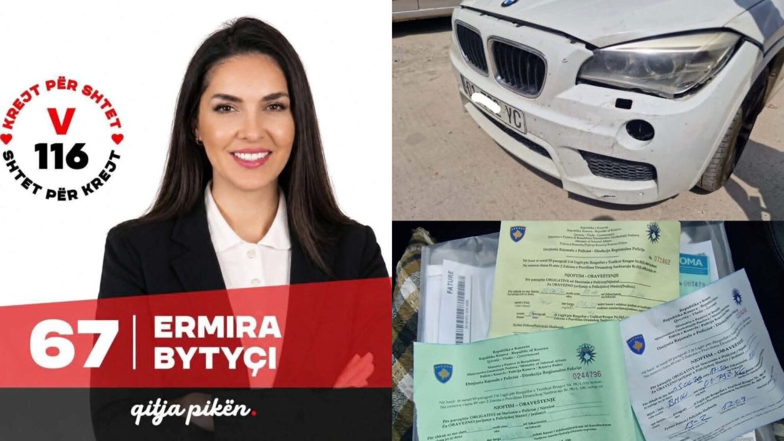 Ermira Bytyçi publikon bilancin e fushatës: Mijëra kilometra, disa gjoba dhe një aksident të vogël
